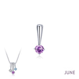 SS Simulated Alexandrite Pendant