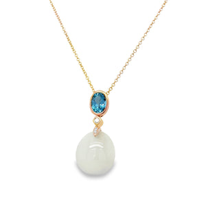 Moonstone & Blue Topaz Necklace