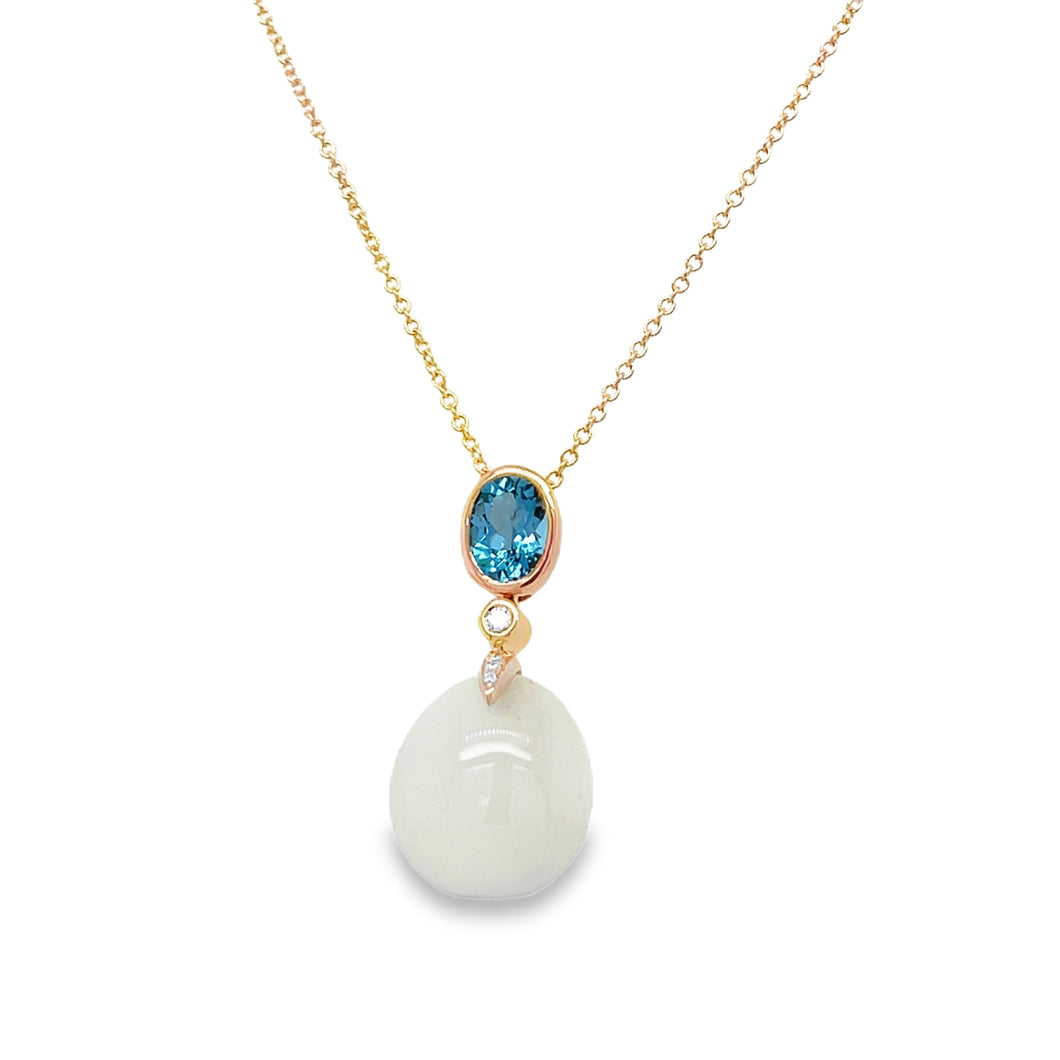 Moonstone & Blue Topaz Necklace