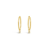 14KY Endless Hoop Earrings w/ Diamond