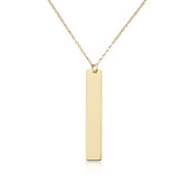 Engravable Bar Necklace 14KY