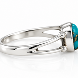 Sterling Silver Oval Oyster Turquoise Ring