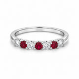 White Gold Ruby & Diamond Ring