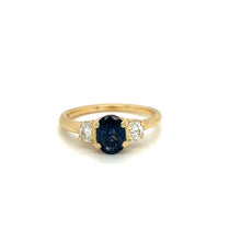 Sapphire & Diamond Ring in Yellow Gold
