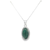 Silver Emerald Pendant