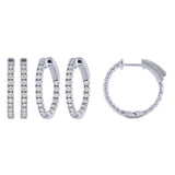 Diamond Inside Out Hoops