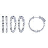 Diamond Inside Out Hoops