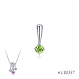 SS Simulated Peridot Birthstone Pendant