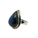 Sterling Silver Labradorite Teardrop Ring