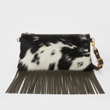 Dark Brown Suede Fringe Crossbody Purse