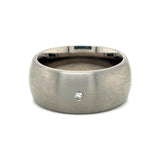 Brushed Titanium 8mm Band with 0.05 CT Diamond