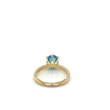 14KY Blue Topaz Solitaire Ring