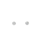 Bezel Set Diamond Stud Earrings