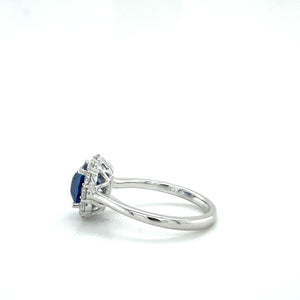 18KW Sapphire & Diamond Ring