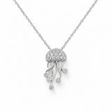 White Gold Diamond Jellyfish Necklace