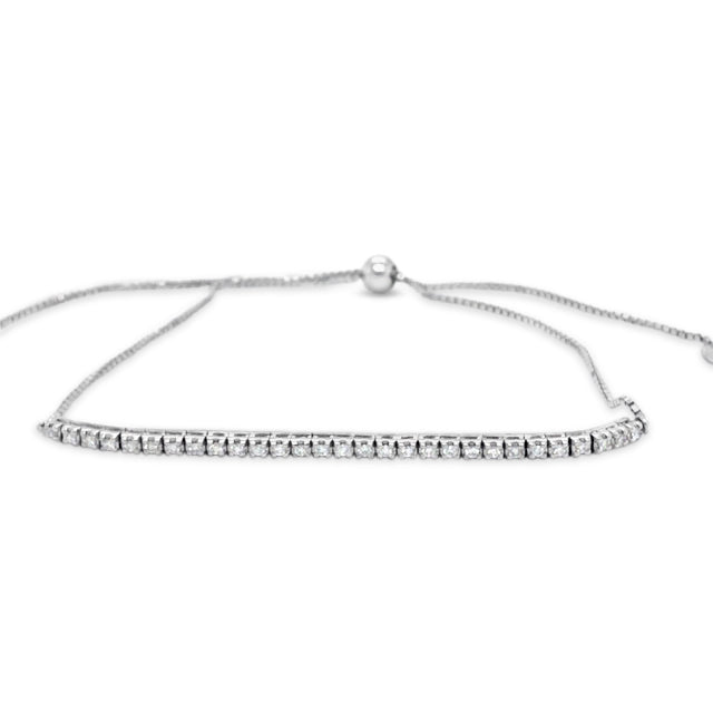 14KW Adjustable Diamond Bracelet