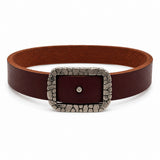 Boulder Mtn Belt Buckle w/Leather Strap