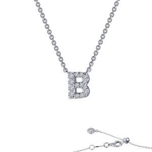Block Initial "B" Necklace