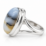 Sterling Silver Oval Peruvian Opal Ring