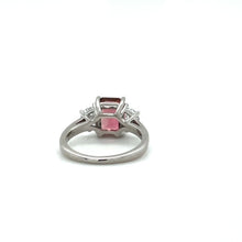 14KW Pink Tourmaline & Diamond Ring