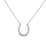 18K Horseshoe Diamond Necklace