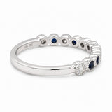 Sapphire & Diamond 1/2 Eternity Band