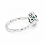 Emerald Cut Emerald & Diamond Ring