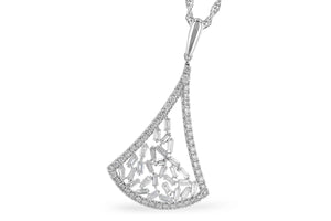 Fan Shaped Diamond Necklace