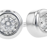 14KW Bezel-Set Diamond Studs
