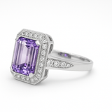Amethyst & Diamond Ring