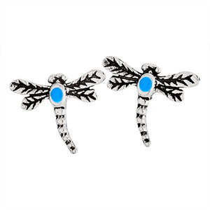 Dragonfly Turquoise Stud Earrings