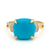 Turquoise & Diamond Ring