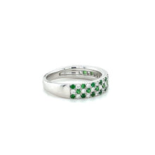 14KW Diamond & Green Garnet Ring