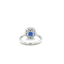 18KW Sapphire & Diamond Ring