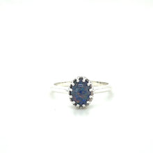 SS Oval Opal Crown Ring