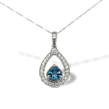 Aqua & Diamond Necklace