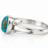 Sterling Silver Oval Oyster Turquoise Ring