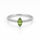Peridot & Diamond Ring