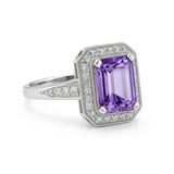 Amethyst & Diamond Ring