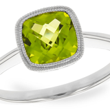 Cushion Cut Peridot RIng