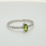 Peridot & Diamond Ring