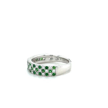 14KW Diamond & Green Garnet Ring