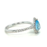 Diamond & Aquamarine Ring