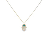 18 Karat Gold Hamsa Hand Necklace