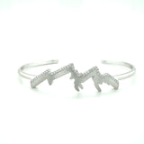 14KW Mountain Silhouette Cuff w/ Diamonds