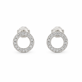 Diamond Circle Earrings