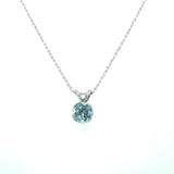 Solitaire Aquamarine Pendant
