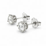 14KW 1.01 Carat Diamond Stud Earrings
