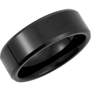 Men's Black Tungsten Band