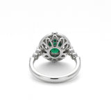 Round Emerald & Diamond Ring